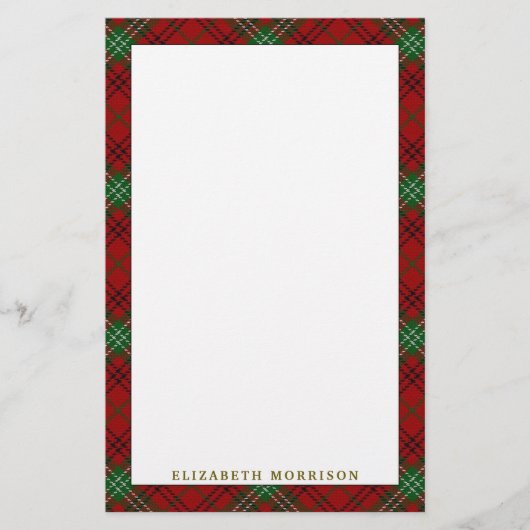 Papeterie Clan Morrison Tartan Plaid (Devant)