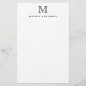 Papeterie Classic Simple Basic Moderne Monogramme Initial St (Devant)