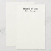 Papeterie Classical Professional Own Name Information Simple (Devant / Derrière)