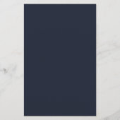 Papeterie classique à bordure bleu marine monogram (Dos)