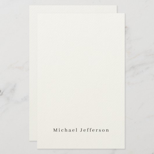 Papeterie Classique Créatif Branché Noir et Blanc Minimalist (Devant / Derrière)