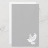 Papeterie Classique d'oiseau gris et blanc (Devant / Derrière)