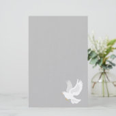 Papeterie Classique d'oiseau gris et blanc (Debout devant)