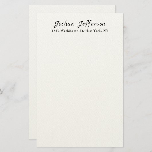 Papeterie Classique Professionnel Créatif Uni Noir Blanc (Devant / Derrière)