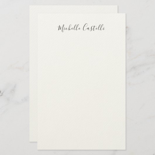 Papeterie Classique Unique Professionnel Écriture Manuscrite (Devant / Derrière)