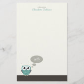 Papeterie Claude le petit papier de note mignon du hibou | (Devant)