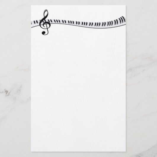 Papeterie Clavier et G-Clef de piano (Devant)