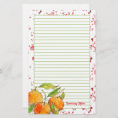 Papeterie Clémétines Monogramme de fruits (Devant / Derrière)