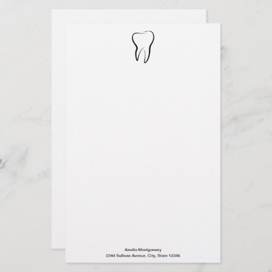 Papeterie Clinique dentaire dentaire dentaire Médicale (Devant / Derrière)