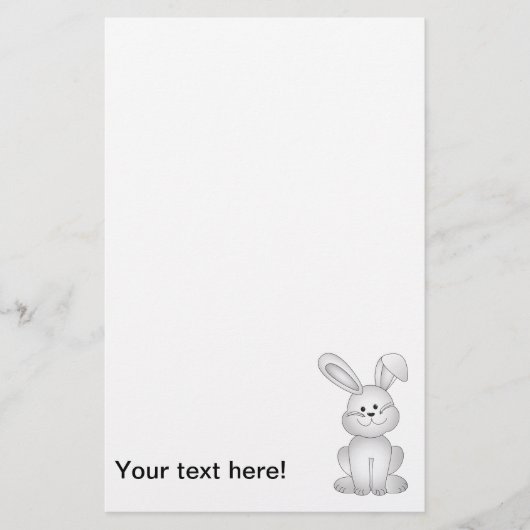 Papeterie Clipart blanc de lapin (Devant)