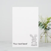 Papeterie Clipart blanc de lapin (Debout devant)