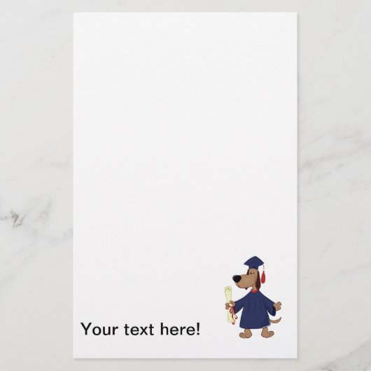 Papeterie Clipart de graduation de chien (Devant)