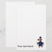 Papeterie Clipart de graduation de chien (Devant / Derrière)