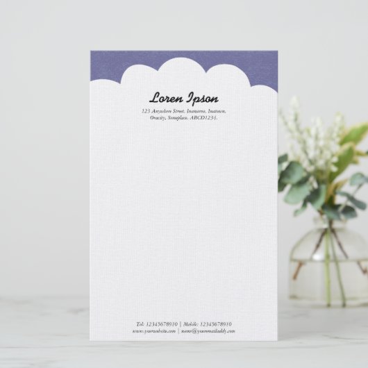 Papeterie Cloud - Gris pourpre (Debout devant)