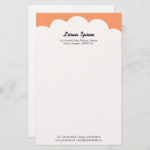 Papeterie Cloud Top - Pêche (Devant / Derrière)