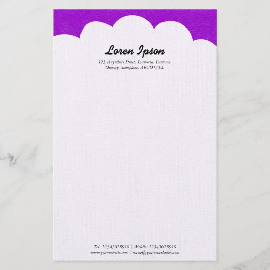 Papeterie Cloud Top - violet (Devant)