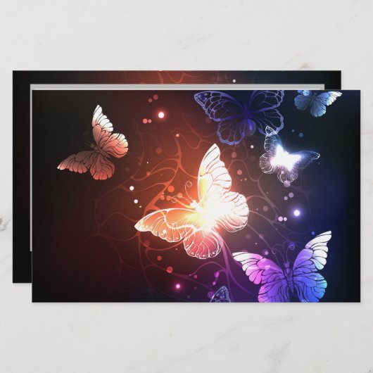 Papeterie Clowing Night Butterflies (Devant / Derrière)