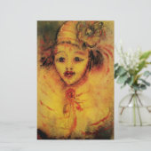 Papeterie CLOWN EN JAUNE / Visages du Carnaval vénitien (Debout devant)