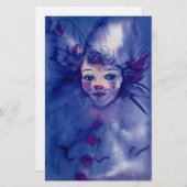 Papeterie CLOWN IN PURPLE / Visages du Carnaval vénitien (Devant / Derrière)