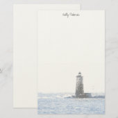 Papeterie Coastal Lighthouse & Atlantic Ocean Nautical Theme (Devant / Derrière)