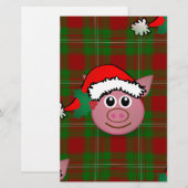 Papeterie cochon de noël (Devant / Derrière)