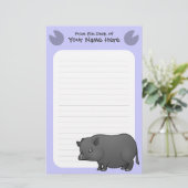 Papeterie Cochon miniature de dessin animé (Debout devant)