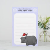 Papeterie Cochon miniature de Noël (Debout devant)
