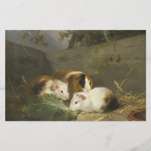 Papeterie Cochons de Guinée (par George Morland) (Devant)