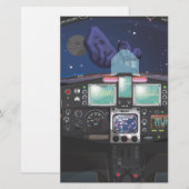 Papeterie Cockpit de vaisseau spatial dessin animé (Devant / Derrière)