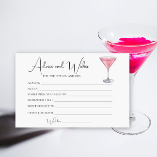 Papeterie Cocktail Bridal Shower Advice and Wishes