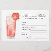 Papeterie Cocktail - Bridal Shower Advice and Wishes (Devant)