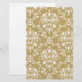 Papeterie Cocoa and Cream Damask (Devant / Derrière)
