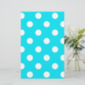 Papeterie Code hexadécimal cyan pois 00E3F4 (Debout devant)