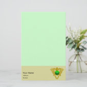 Papeterie COEUR CÉLTIQUE DE SAINT PATRICK, Vert SHAMROCK (Debout devant)