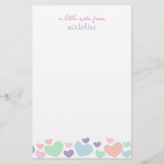 Papeterie Cœur coloré mignon écriture féminine