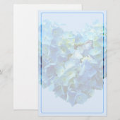 Papeterie Cœur d'Hortensia Bleu (Devant / Derrière)