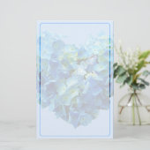 Papeterie Cœur d'Hortensia Bleu (Debout devant)