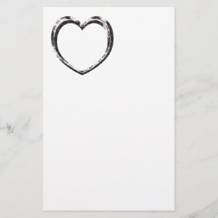 Papeterie Coeur motif personnalisé