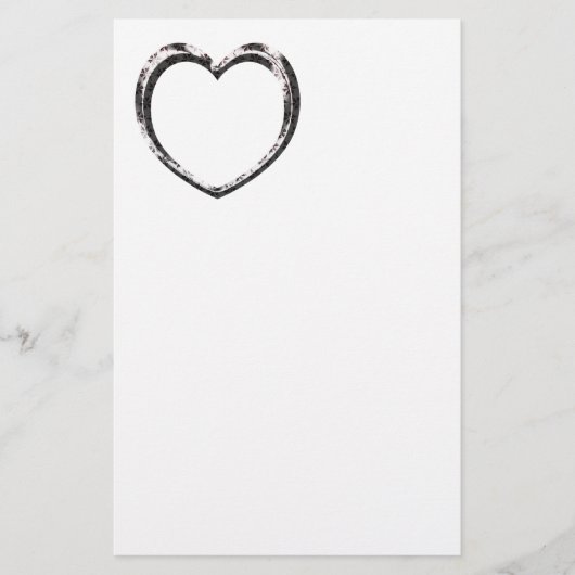 Papeterie Coeur motif personnalisé (Devant)