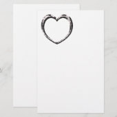 Papeterie Coeur motif personnalisé (Devant / Derrière)