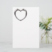 Papeterie Coeur motif personnalisé (Debout devant)