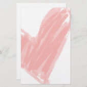 Papeterie Coeur rose (Devant / Derrière)