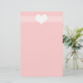 Papeterie Coeur rose simple stationnaire (Debout devant)