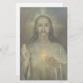 Papeterie Coeur sacré d'intronisation de Jésus (Devant / Derrière)