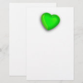 Papeterie Cœur Vert (Devant / Derrière)