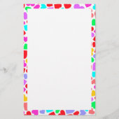 Papeterie Coeurs colorés mignons motif (Devant)