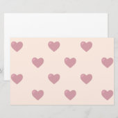 Papeterie Coeurs d'amour Pastel (Devant / Derrière)