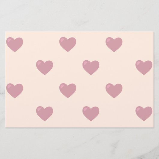 Papeterie Coeurs d'amour Pastel (Devant)