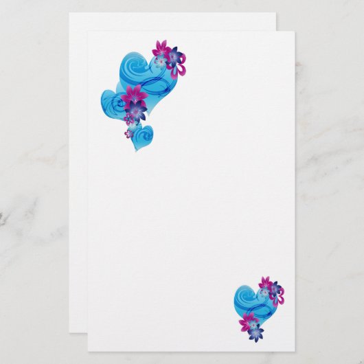 Papeterie Coeurs de marbre (Devant / Derrière)