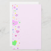 Papeterie Coeurs et étoiles Design (Devant / Derrière)